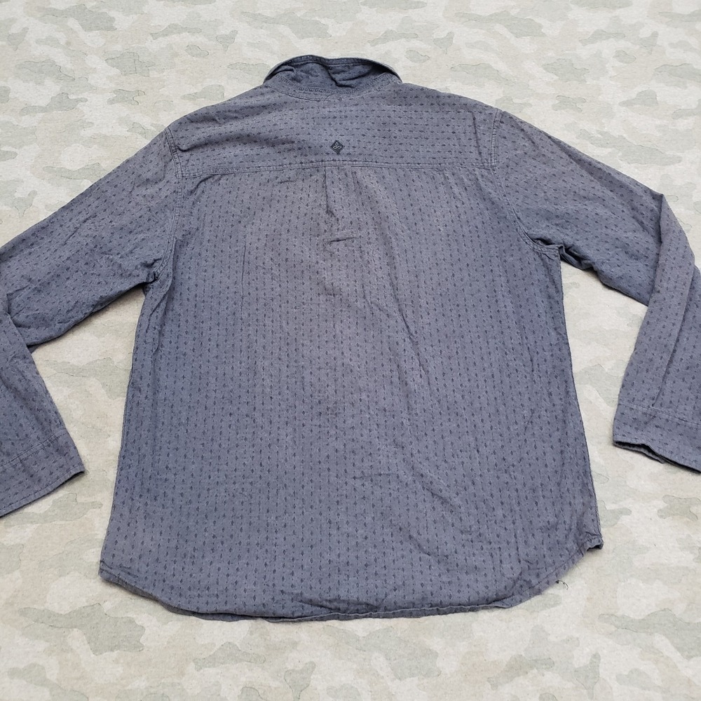 Prana Shirt Mens XL Blue Pockets Long Sleeve Button Up - Picture 6 of 9